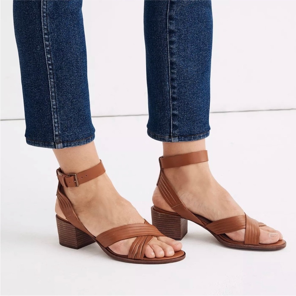 Madewell Samira Brown Leather Heeled Sandal